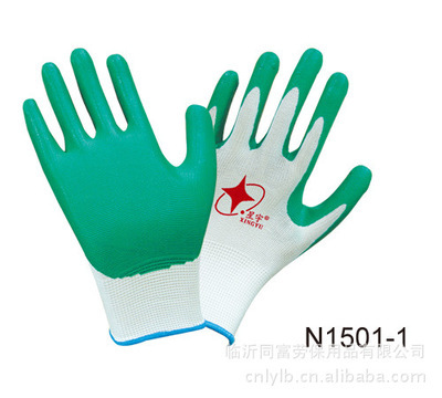 【熱銷正品星宇白尼龍丁腈手套、假一賠十、勞保手套批發】價格,廠家,圖片,防護手套,臨沂同富勞保用品-